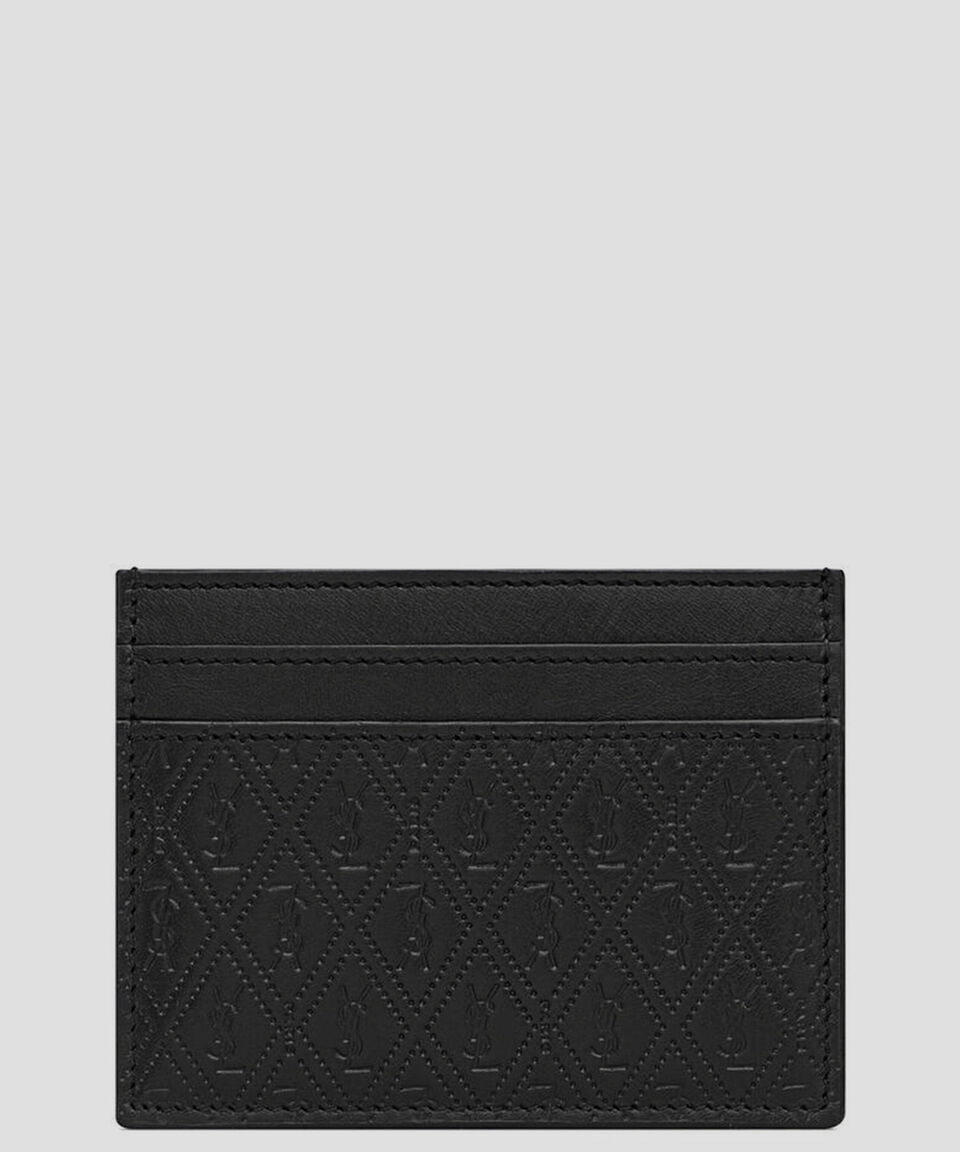 Saint Laurent Paris Tarjetero En Piel Monogram Hombre