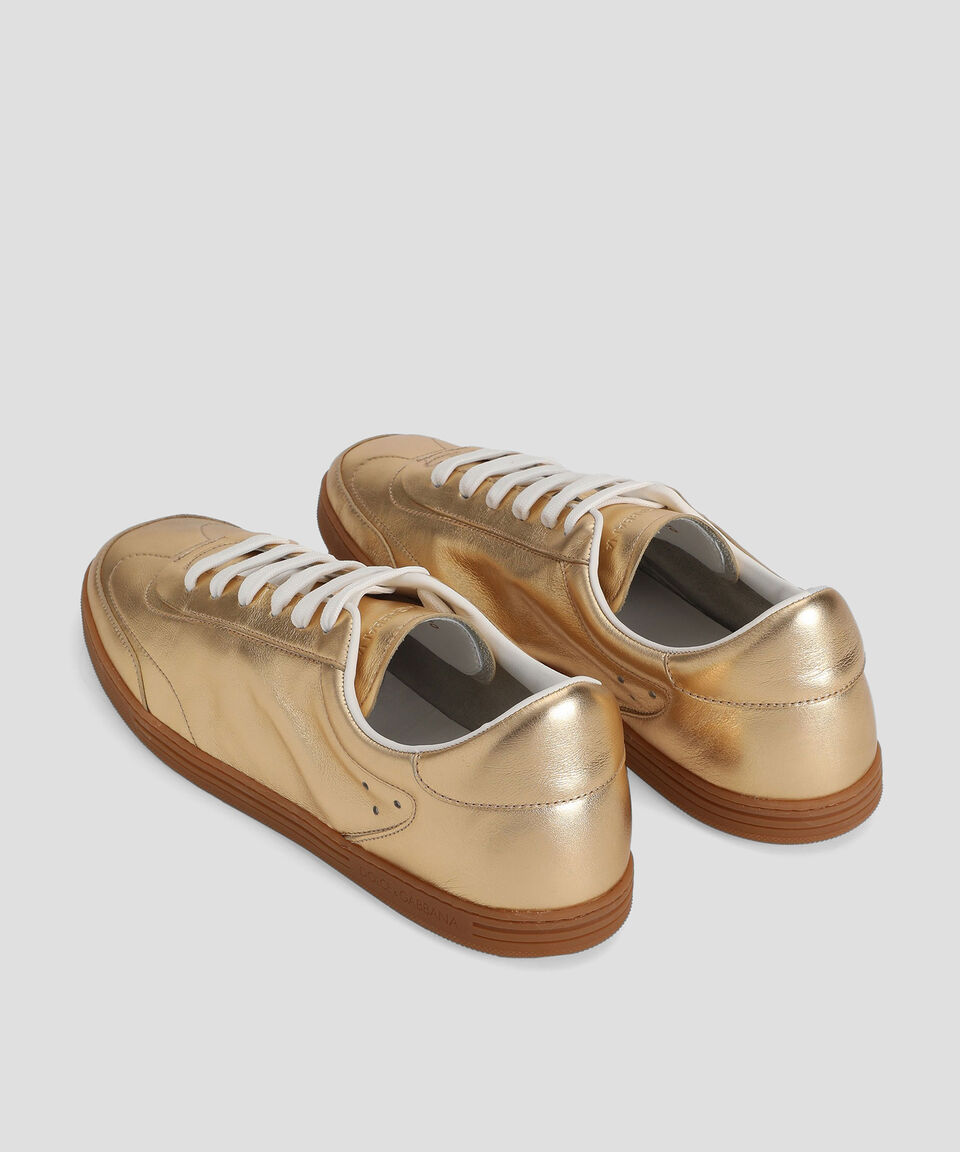 DOLCE & GABBANA Tenis Casual En Piel Brillante Hombre