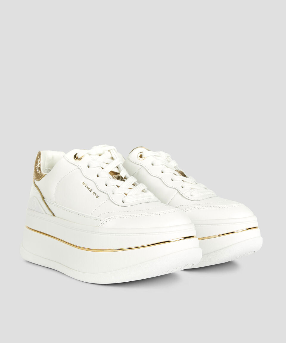 Michael Kors Tenis Casuales Con Plataforma Hayes Lace Up En Piel Mujer