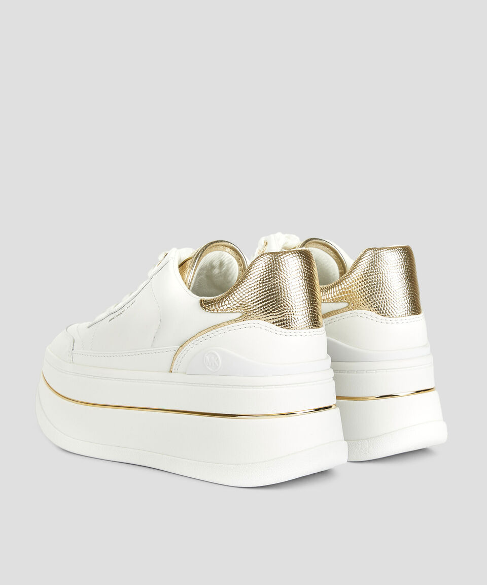 Michael Kors Tenis Casuales Con Plataforma Hayes Lace Up En Piel Mujer