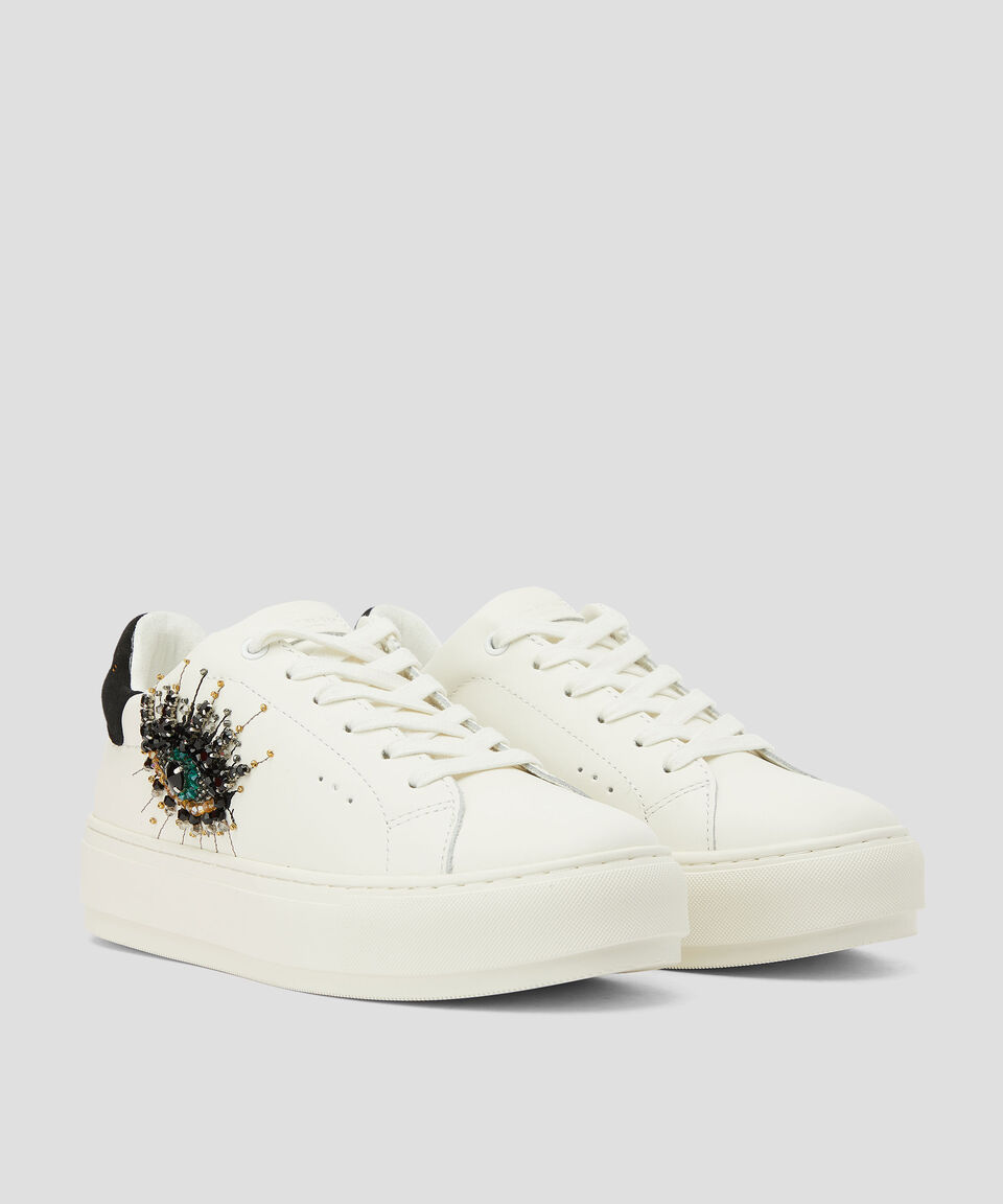 Kurt Geiger Tenis Casuales Con Plataforma Laney Eye Blanco Mujer