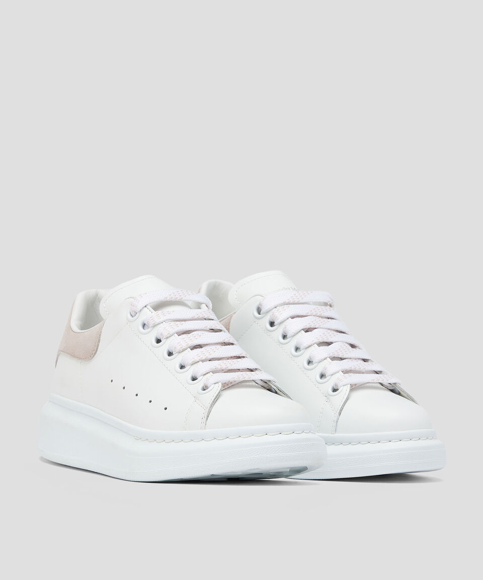 McQueen Tenis Casuales Con Plataforma Larry En Piel Blancos Mujer