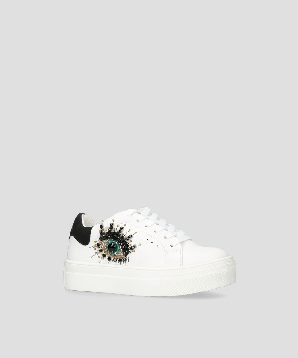 Kurt Geiger Tenis Casuales Con Plataforma Mini Laney Eye En Piel Niña