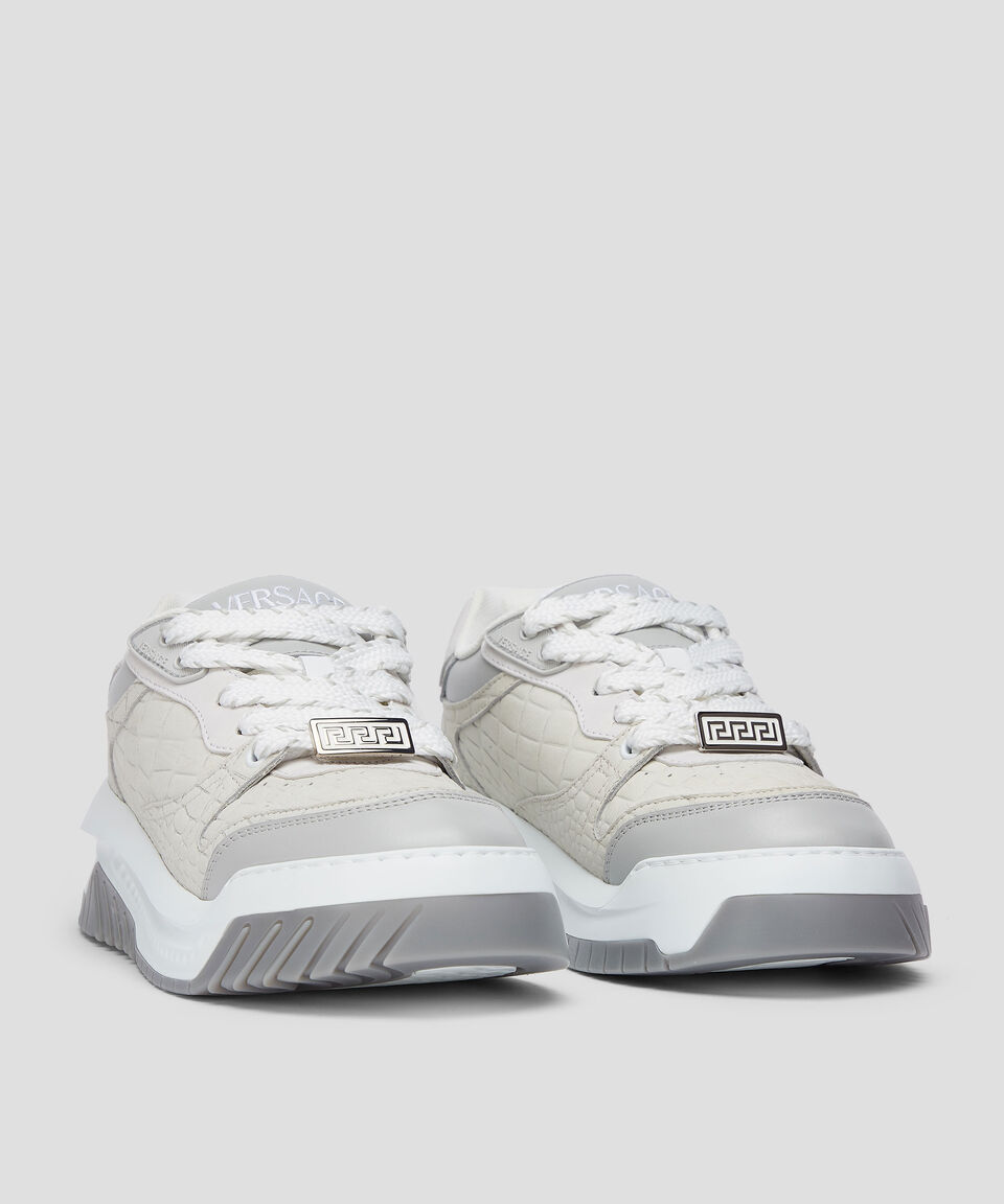 Versace Tenis Casuales Con Plataforma Odissea En Piel Vacuna Hombre