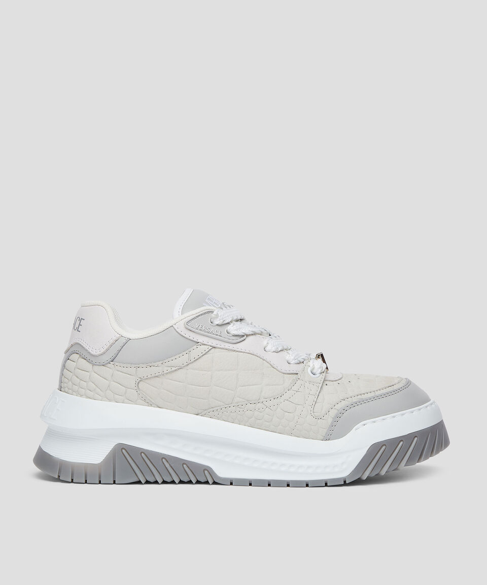 Versace Tenis Casuales Con Plataforma Odissea En Piel Vacuna Hombre