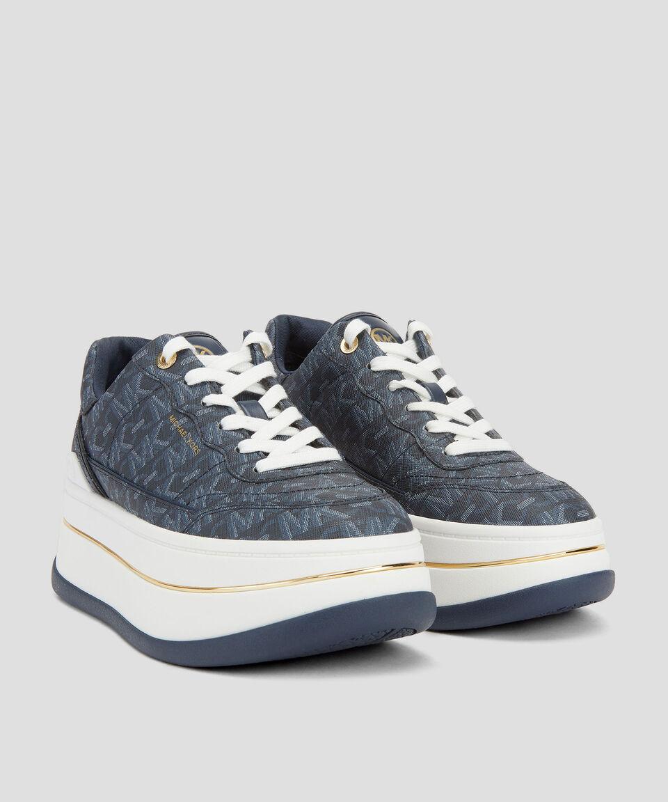 Michael Kors Tenis Casuales Con Plataforma Y Monogram Hayes Lace Up Mujer
