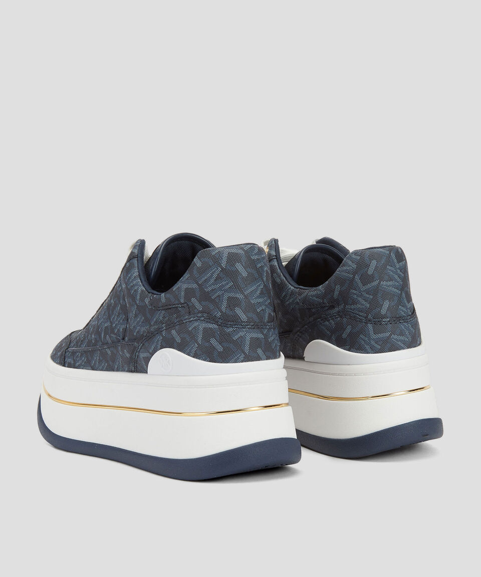 Michael Kors Tenis Casuales Con Plataforma Y Monogram Hayes Lace Up Mujer