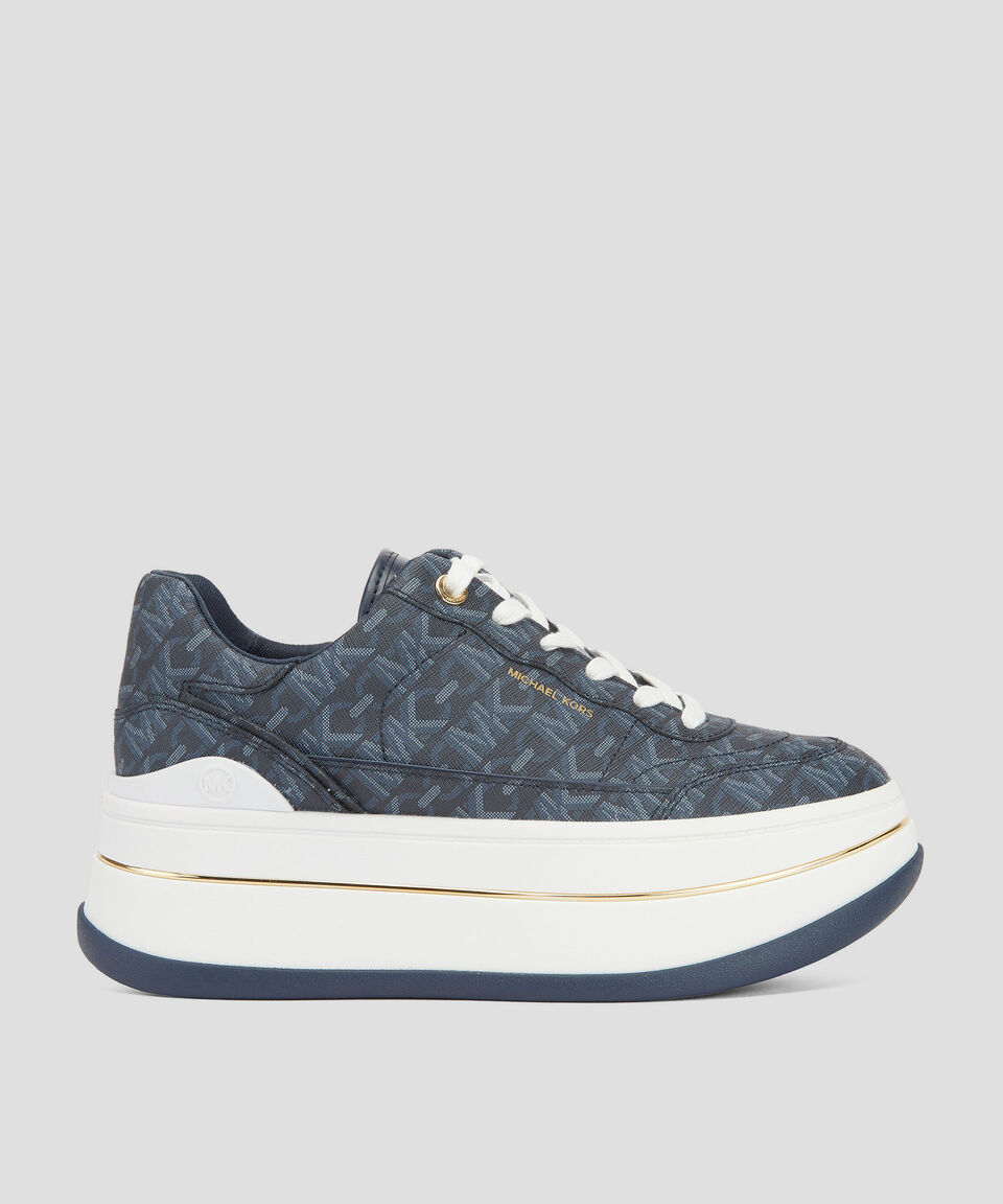 Michael Kors Tenis casuales con plataforma y monogram Hayes Lace Up Mujer