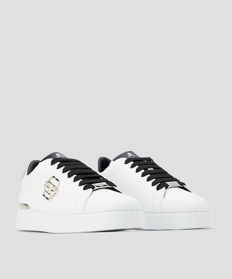 Philipp Plein Tenis Casuales En Piel Lo-Top Hexagon Hombre