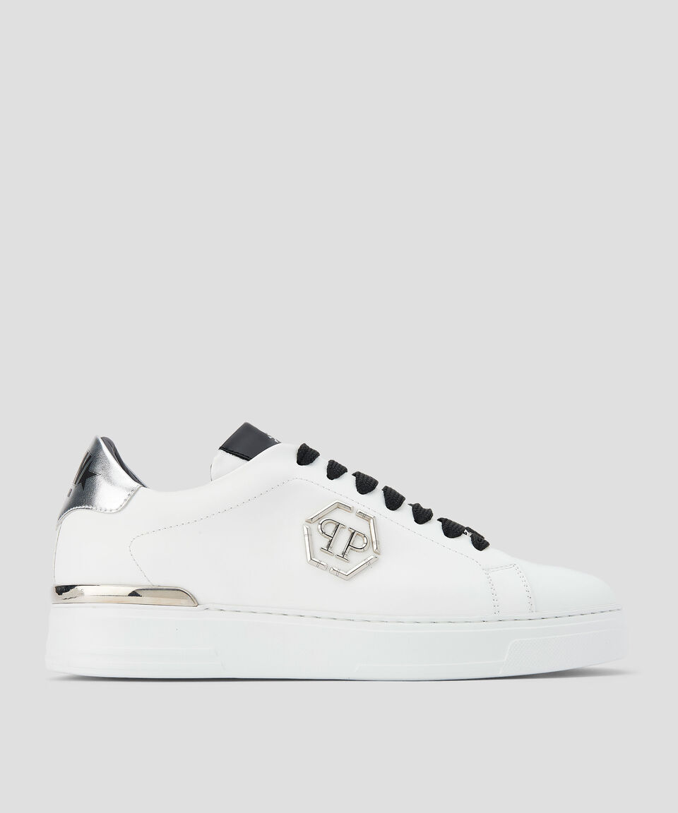 Philipp Plein Tenis casuales en piel Lo-Top Hexagon Hombre