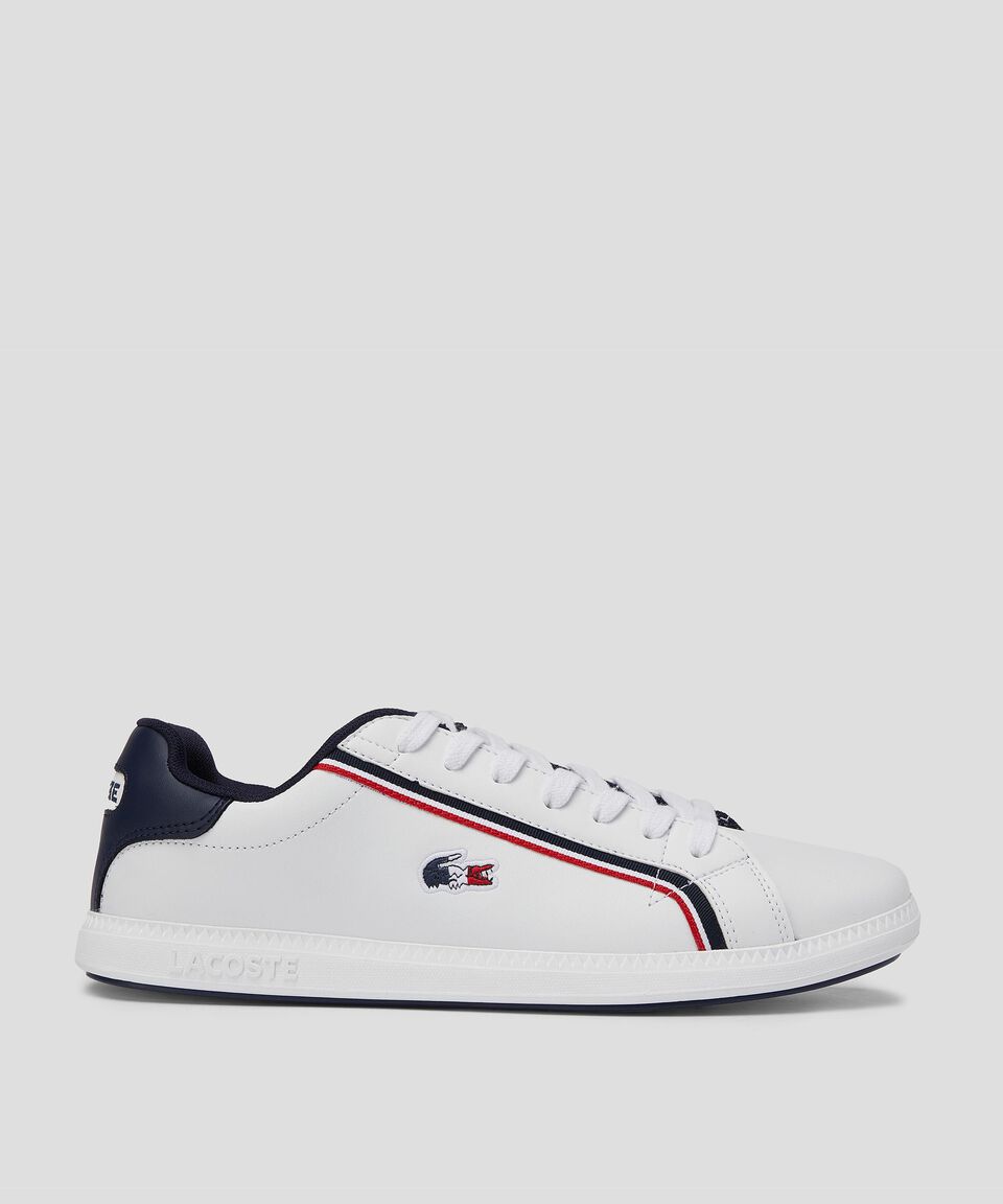 Lacoste Tenis casuales Graduate en piel blancos Hombre