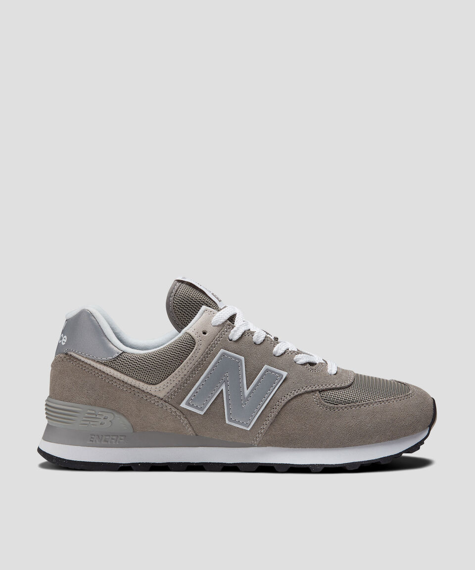 New Balance Tenis Classic 574 en piel con logotipo a contraste Hombre