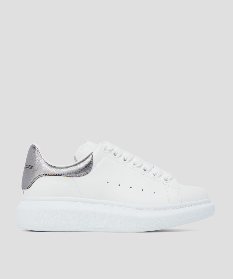 McQueen Tenis de piel Exagerated con talón a contraste Mujer