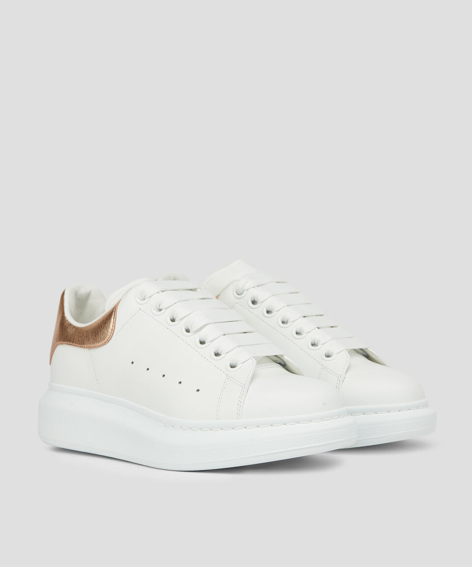 McQueen Tenis De Piel Larry Con Talón Metalizado Mujer