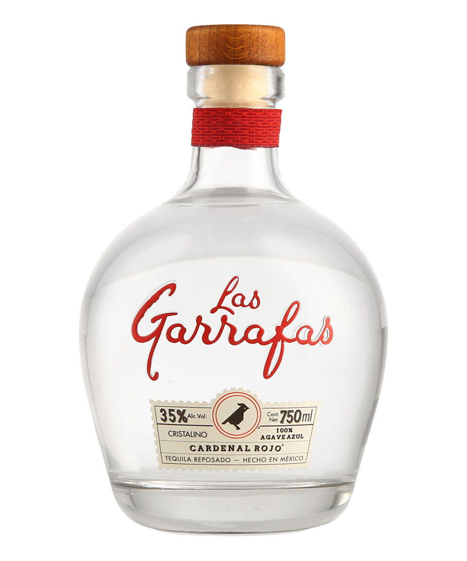 Las Garrafas Tequila Reposado Cristalino Cardenal Rojo 750 ml