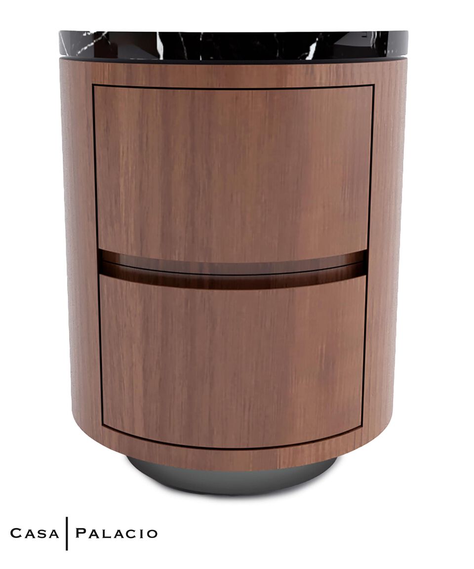 The MAAD Collection Buró Alan En Nogal Y Mármol