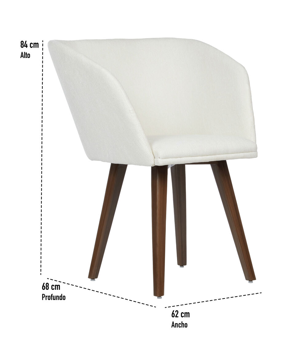 The MAAD Collection Silla Alan Ivory Blanco