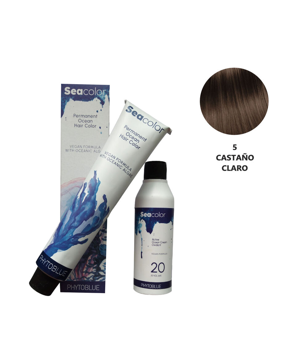 Phytoblue Tinte permanente para cabello Seacolor 5 Castaño Claro 200 ml