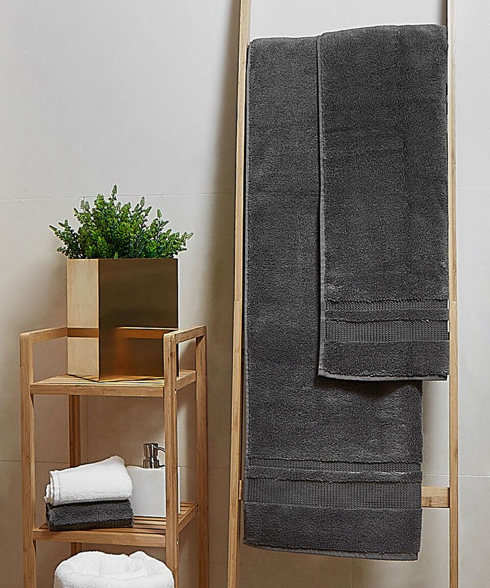 Hamam Toalla Para Manos Pera En Algodón Gris Oscuro