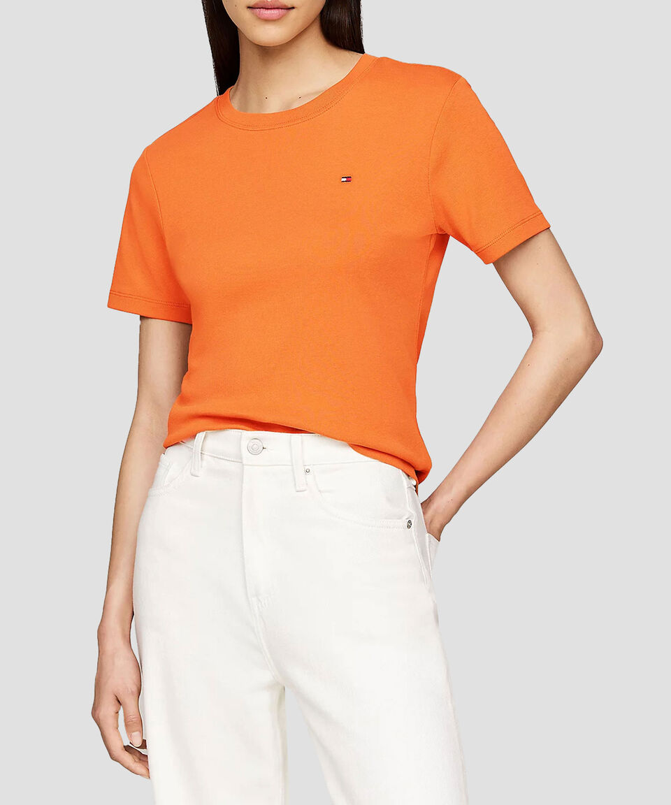 Tommy Hilfiger Playera Lisa De Manga Corta Mujer