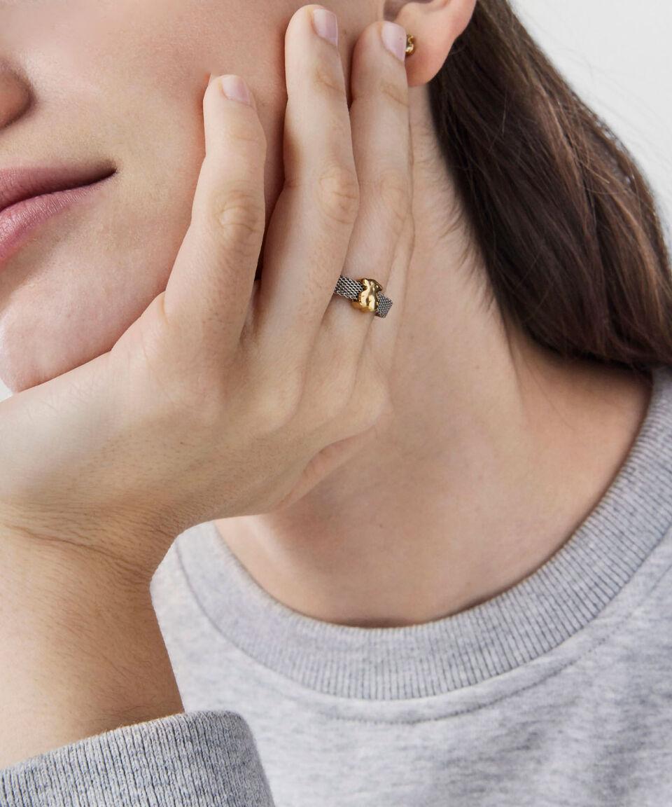 Tous Anillo Icon Mesh Oso Mujer