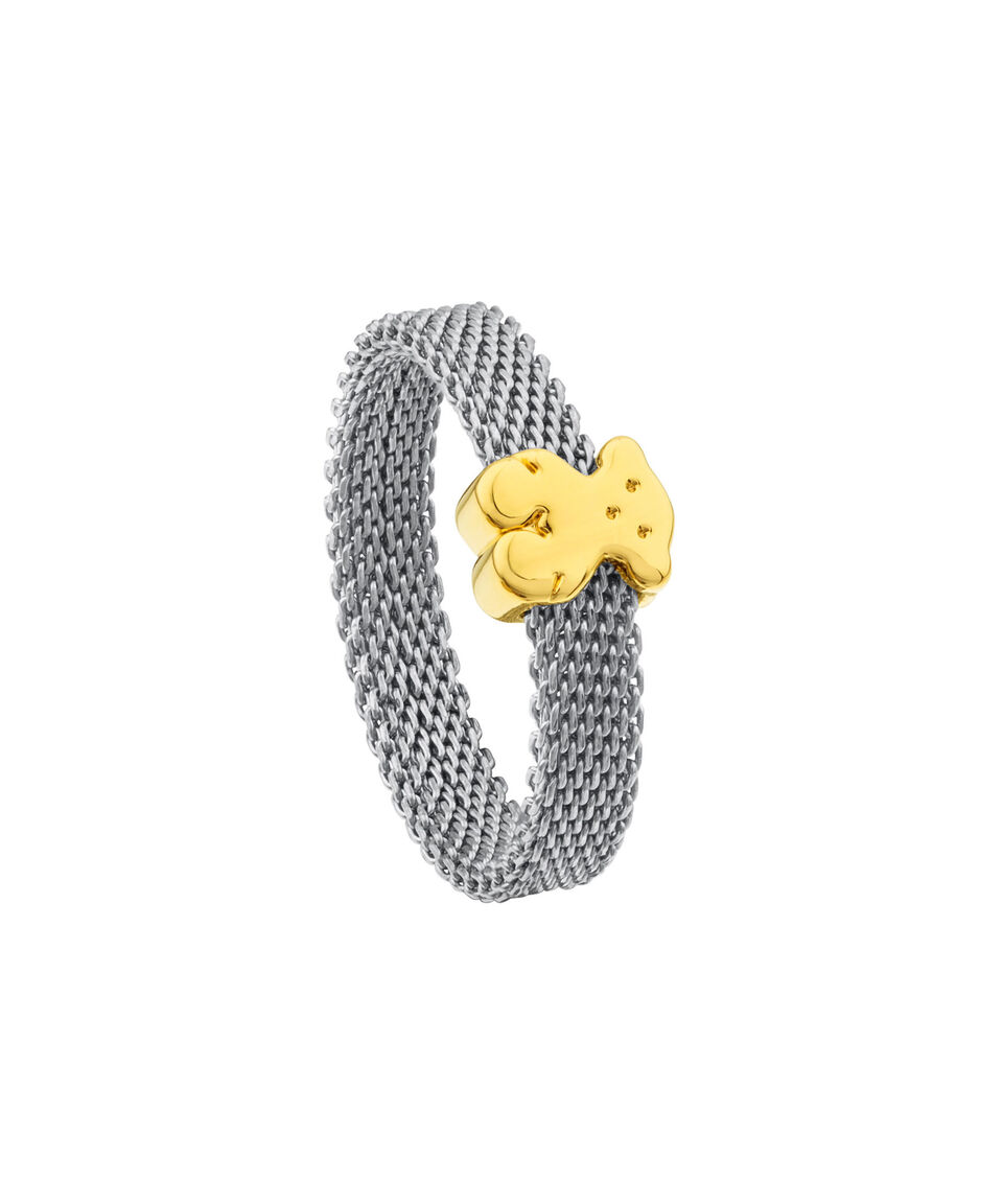 Tous Anillo Icon Mesh Oso Mujer