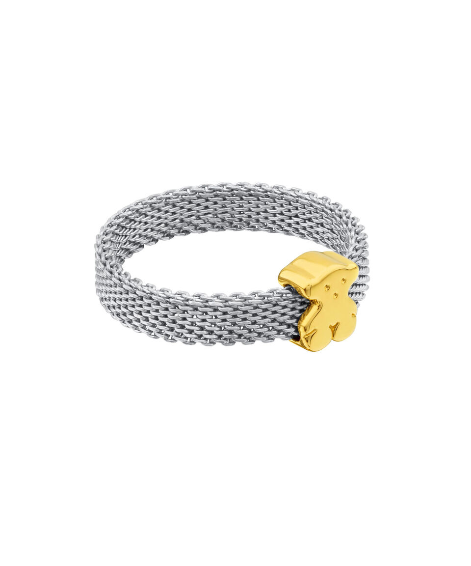 Tous Anillo Icon Mesh Oso Mujer