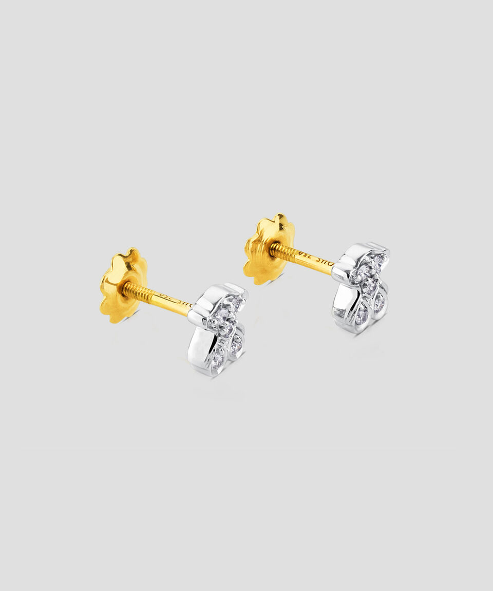 Tous Aretes En Oro 18 Kts Con Diamantes Mujer