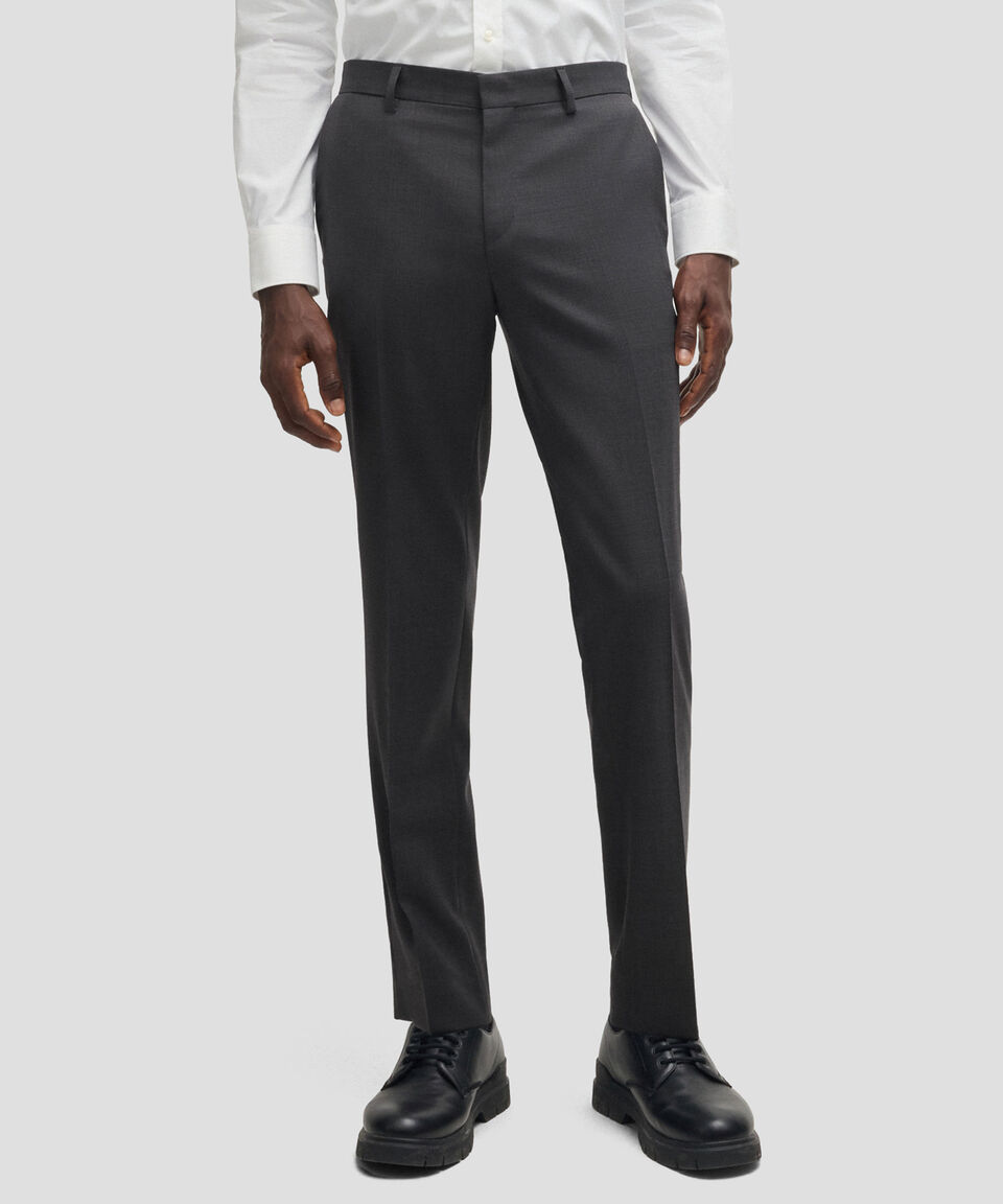 Hugo Traje Slim Fit En Paño Elástico Jaspeado Tipo Piel De Tiburón Hombre