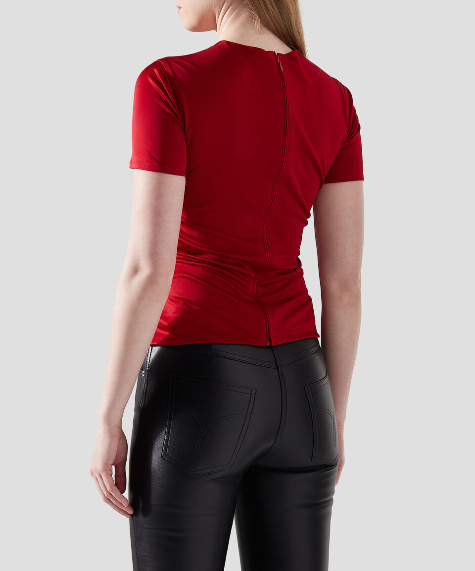 Versace Blusa Fluida De Manga Corta Mujer