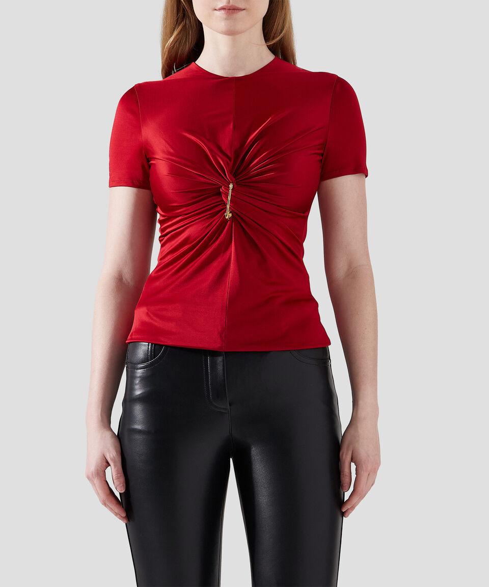 Versace Blusa fluida de manga corta Mujer