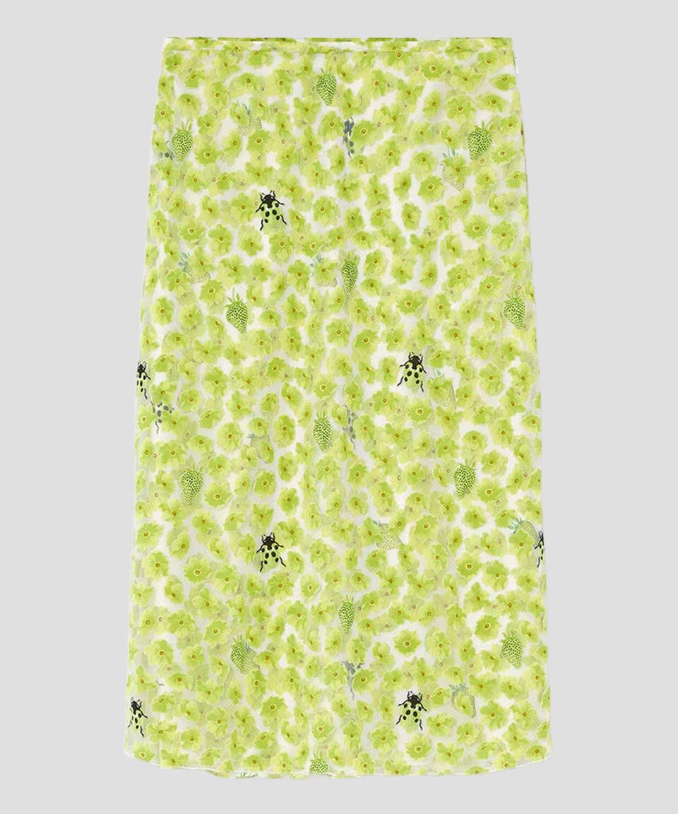 Versace Falda Midi Strawberry Devore Mujer