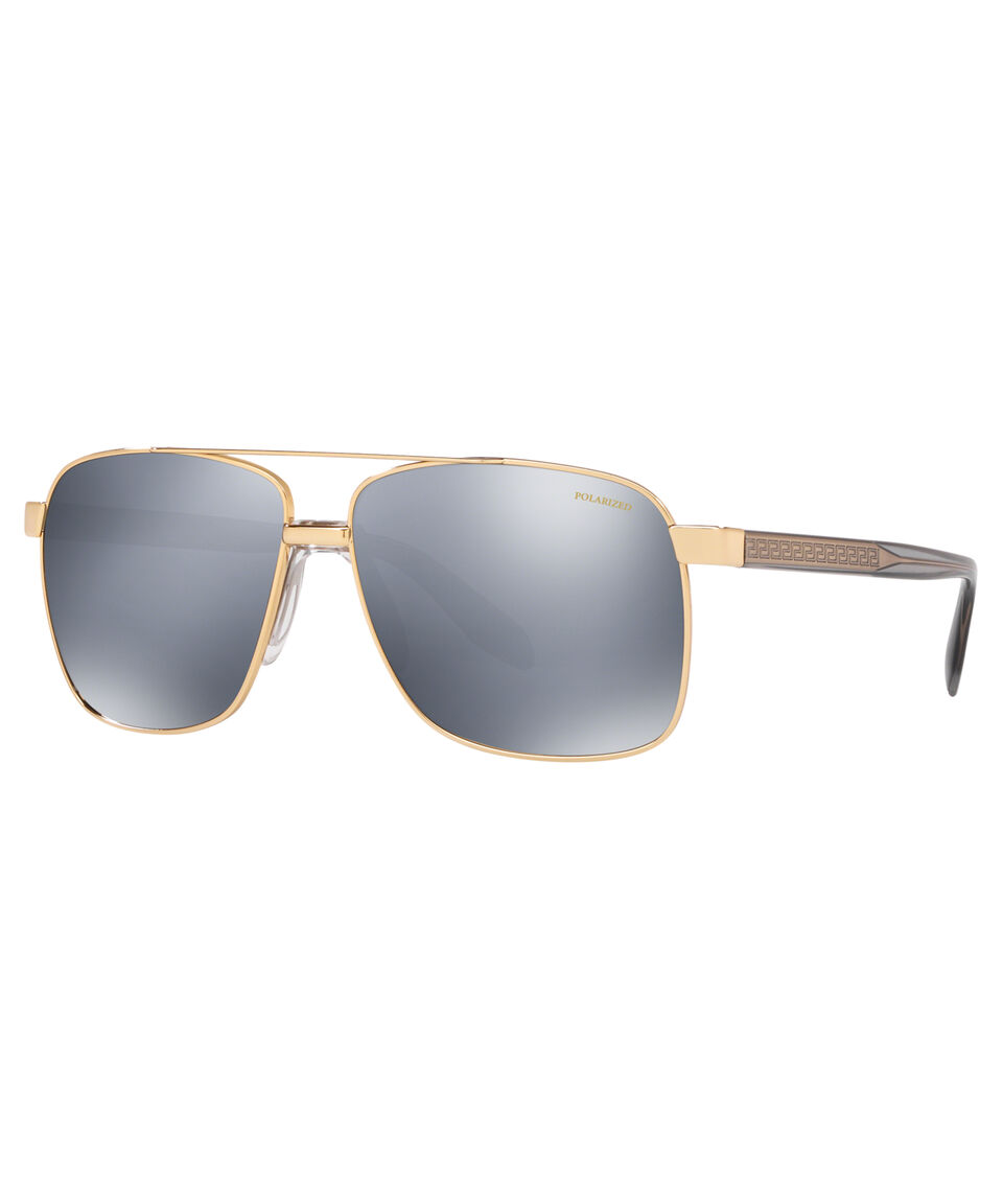 Versace Lentes De Sol Aviador Dorados Hombre