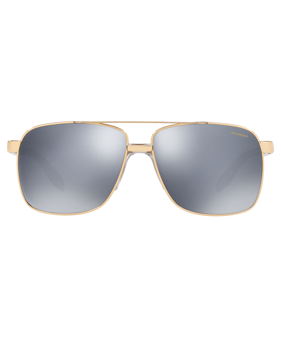 Versace Lentes de sol aviador dorados Hombre