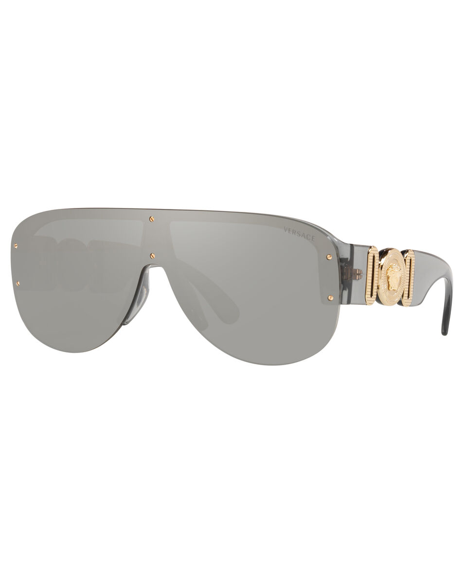 Versace Lentes De Sol Ovalados Grises Hombre