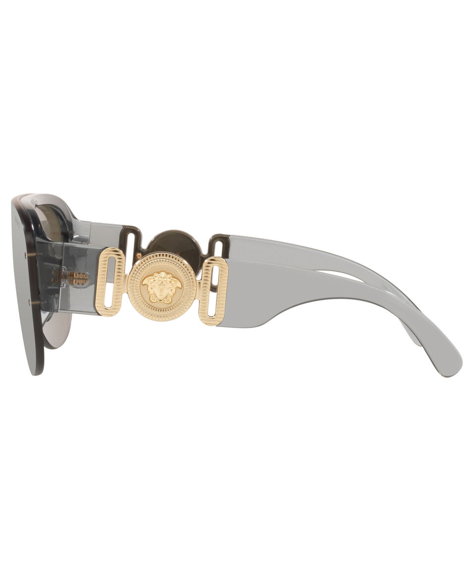 Versace Lentes De Sol Ovalados Grises Hombre