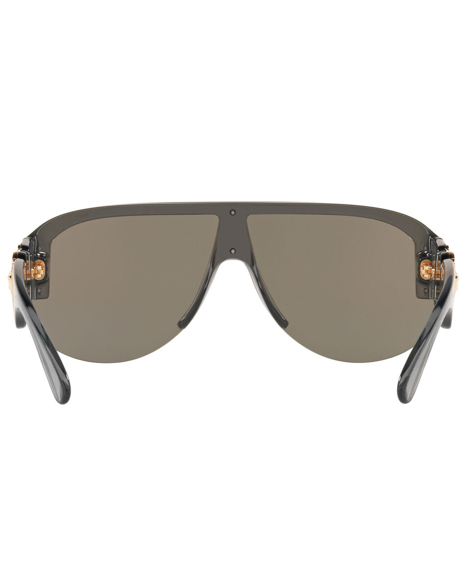 Versace Lentes De Sol Ovalados Grises Hombre