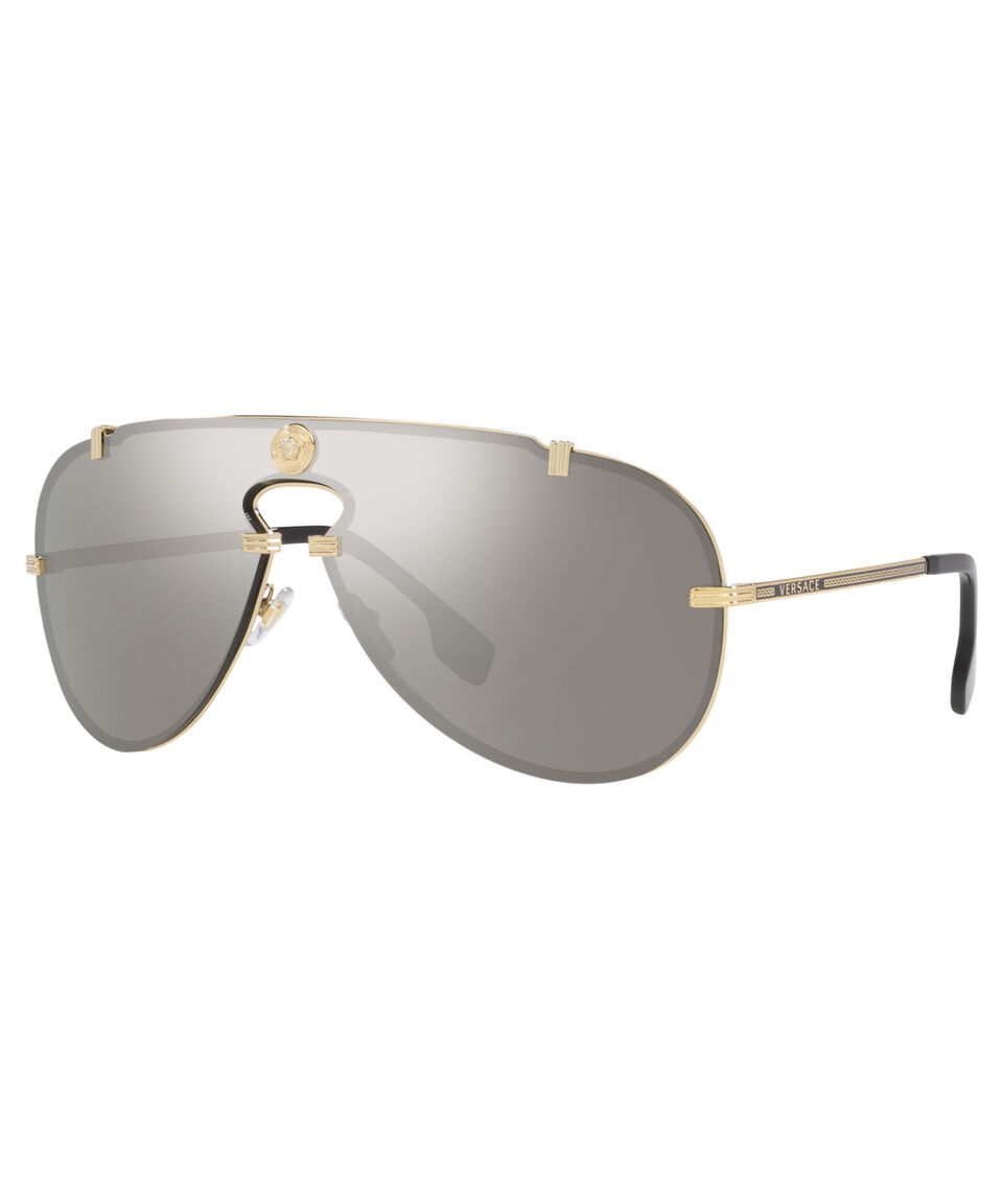 Versace Lentes De Sol Ovalados Grises Hombre