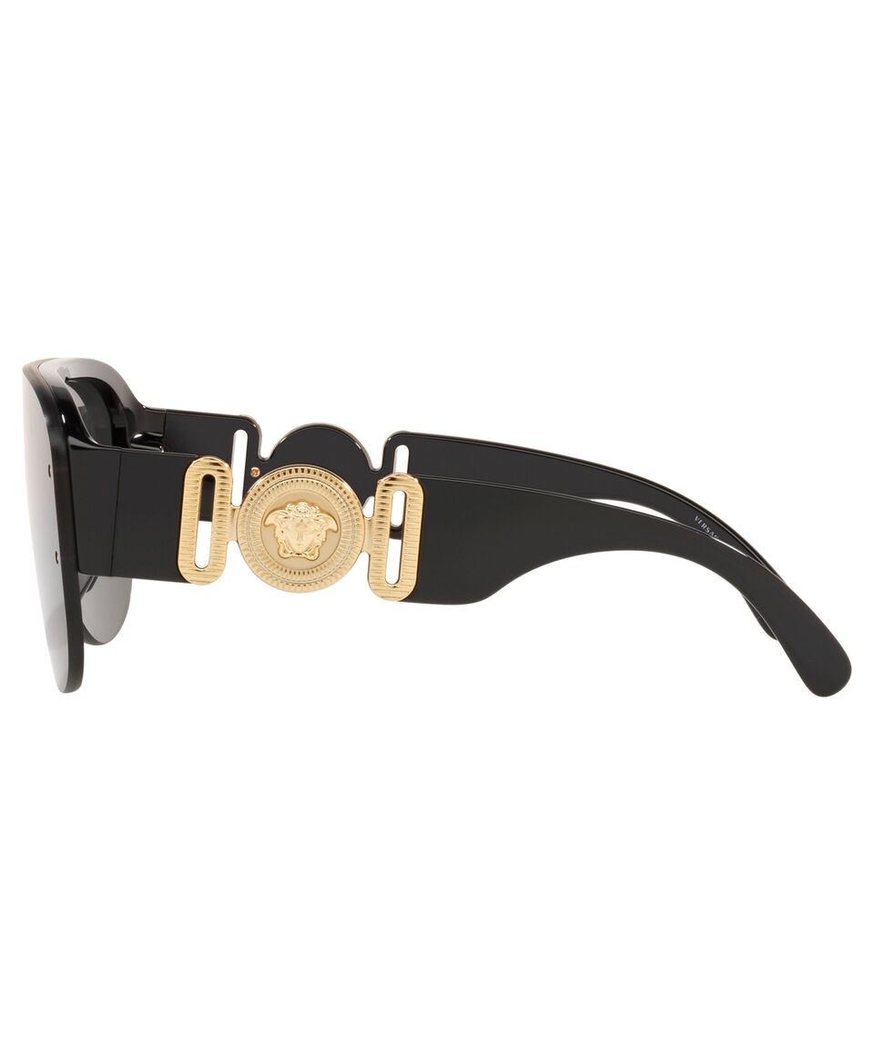 Versace Lentes De Sol Ovalados Negros Hombre