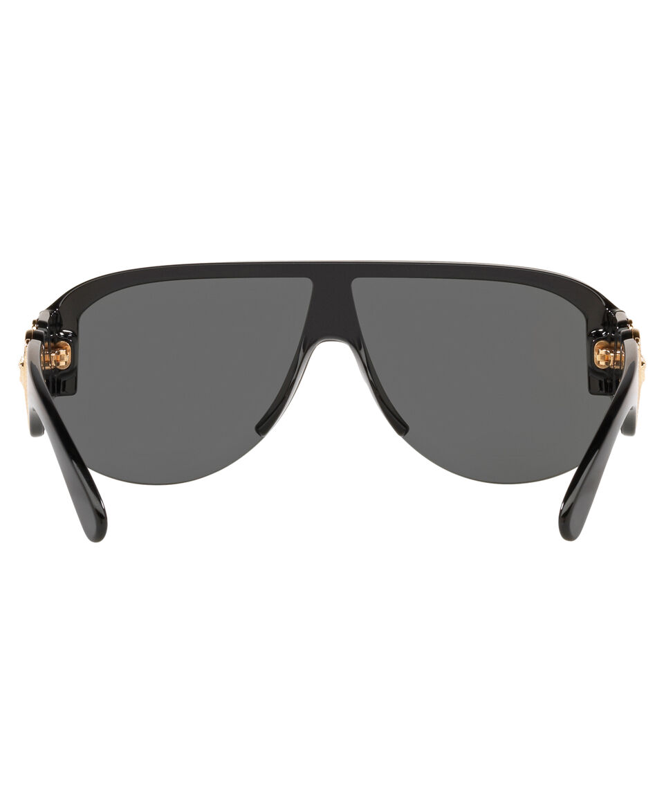 Versace Lentes De Sol Ovalados Negros Hombre