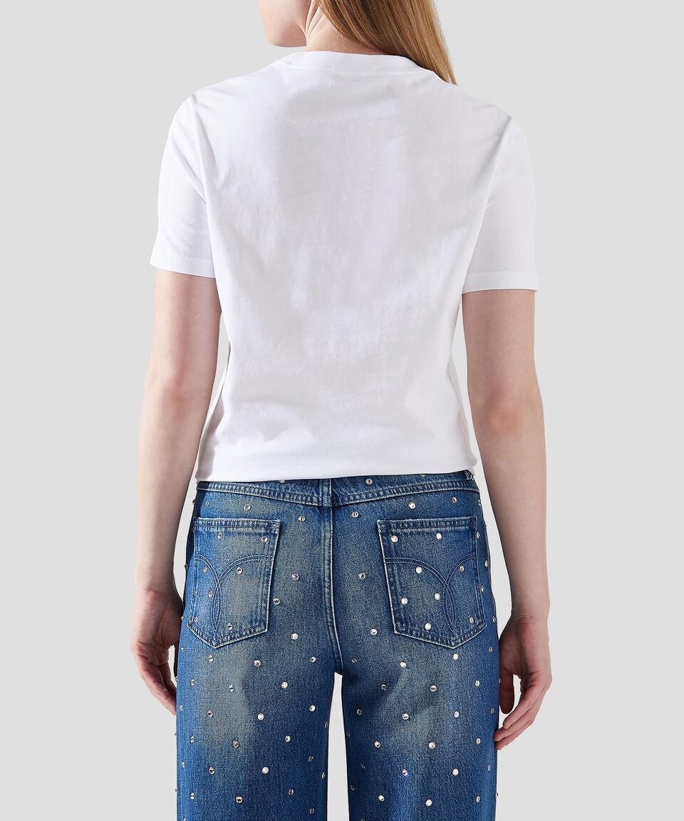 Versace Playera Con Logo De Manga Corta Mujer