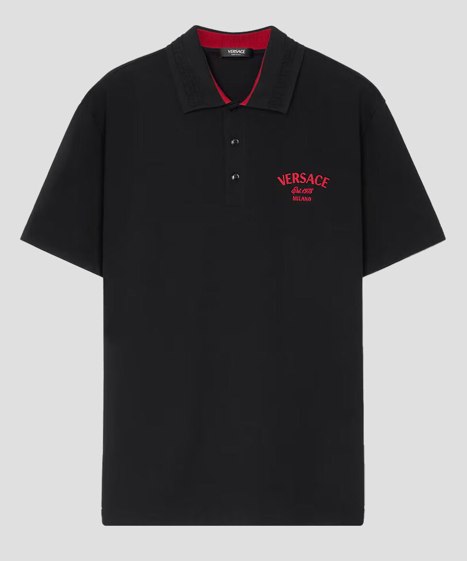 Versace Playera Tipo Polo Manga Corta Hombre