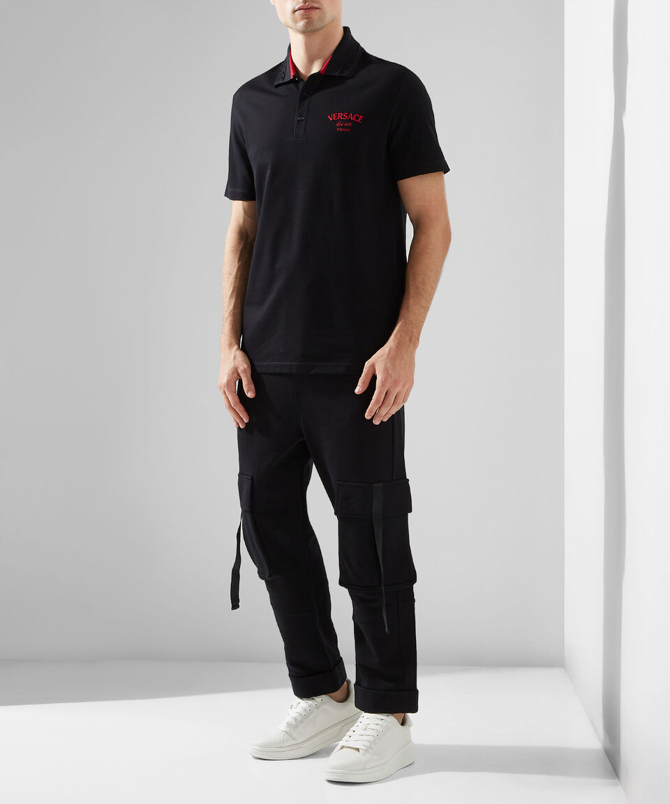 Versace Playera Tipo Polo Manga Corta Hombre