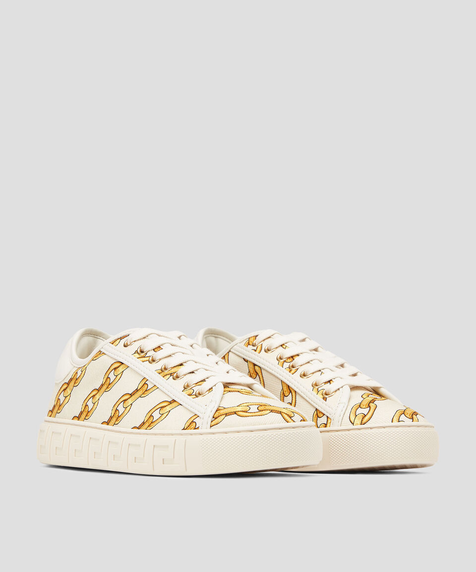 Versace Tenis Casuales Chain Stripes Mujer