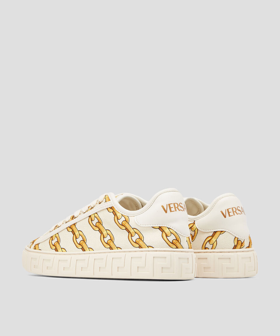 Versace Tenis Casuales Chain Stripes Mujer
