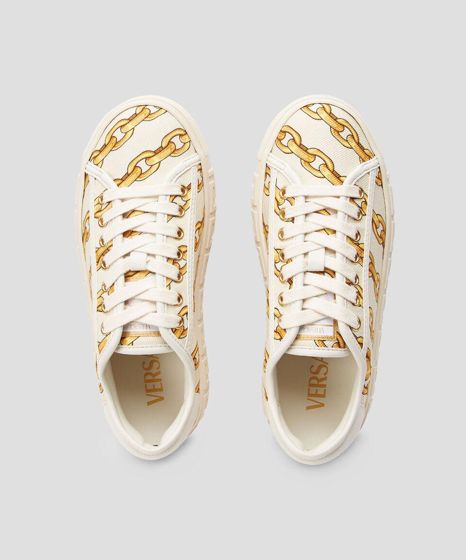 Versace Tenis Casuales Chain Stripes Mujer