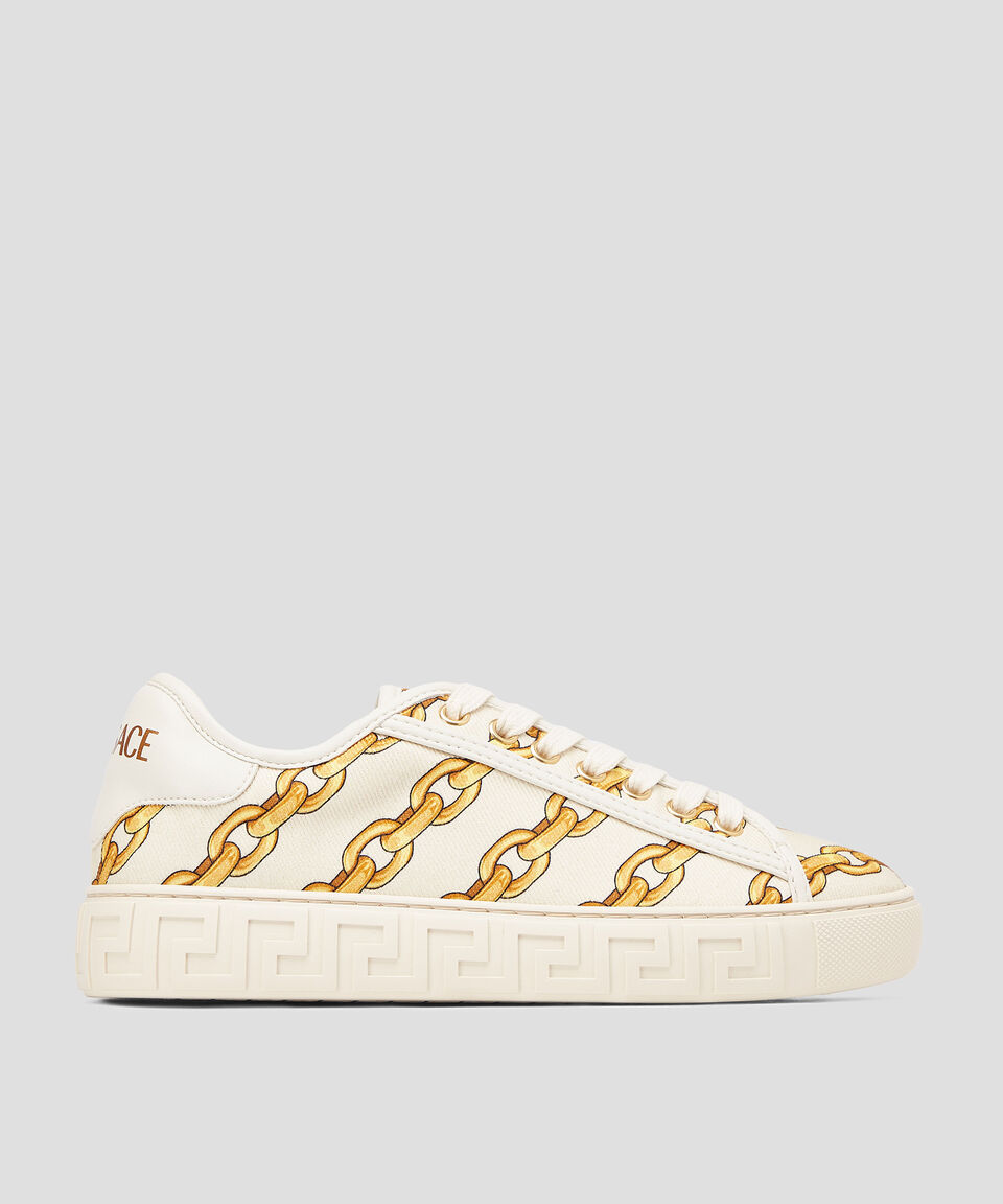 Versace Tenis Casuales Chain Stripes Mujer