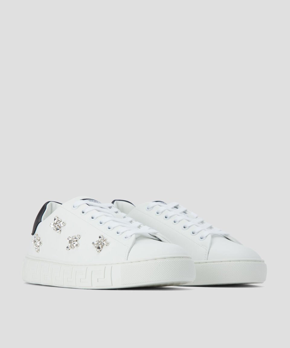 Versace Tenis Casuales Con Pedrería Mujer