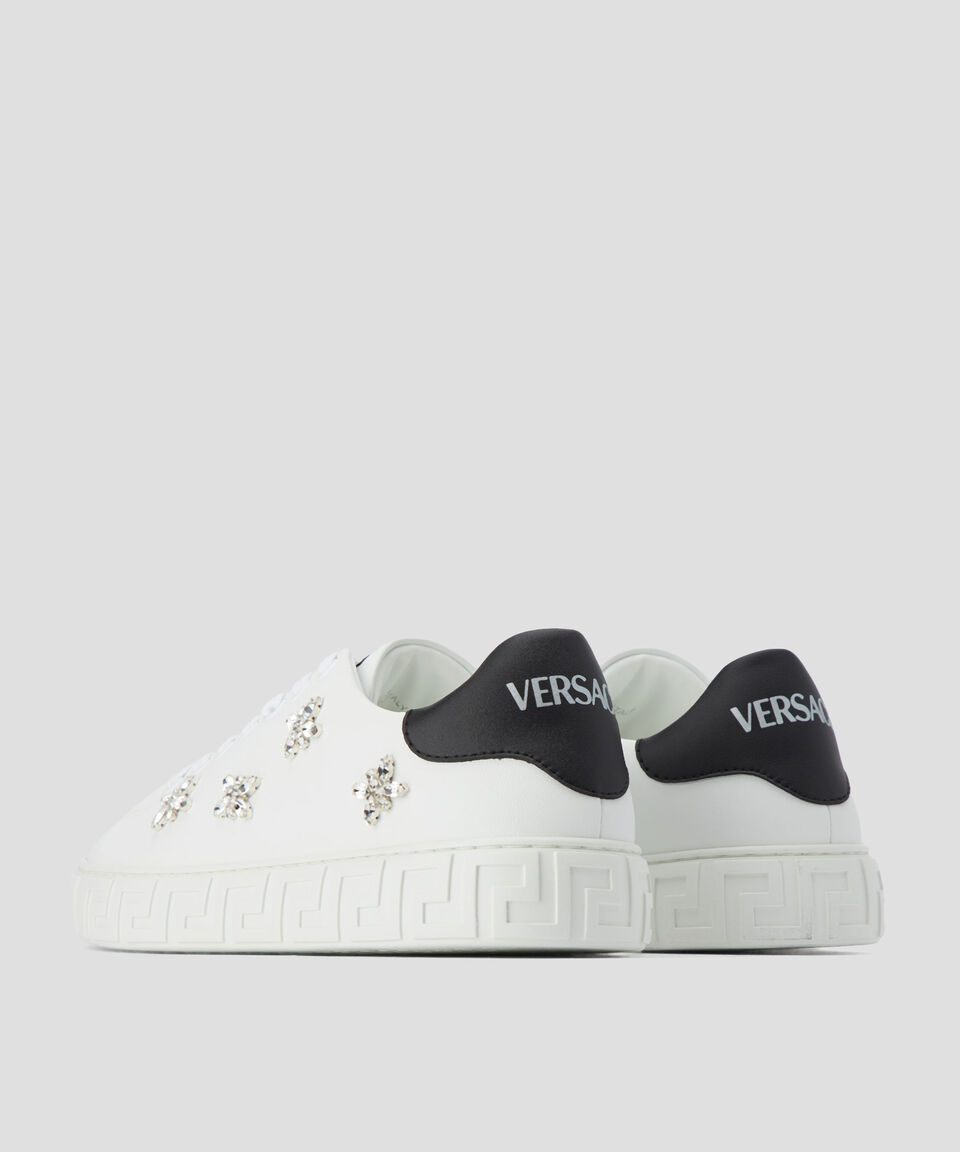 Versace Tenis Casuales Con Pedrería Mujer