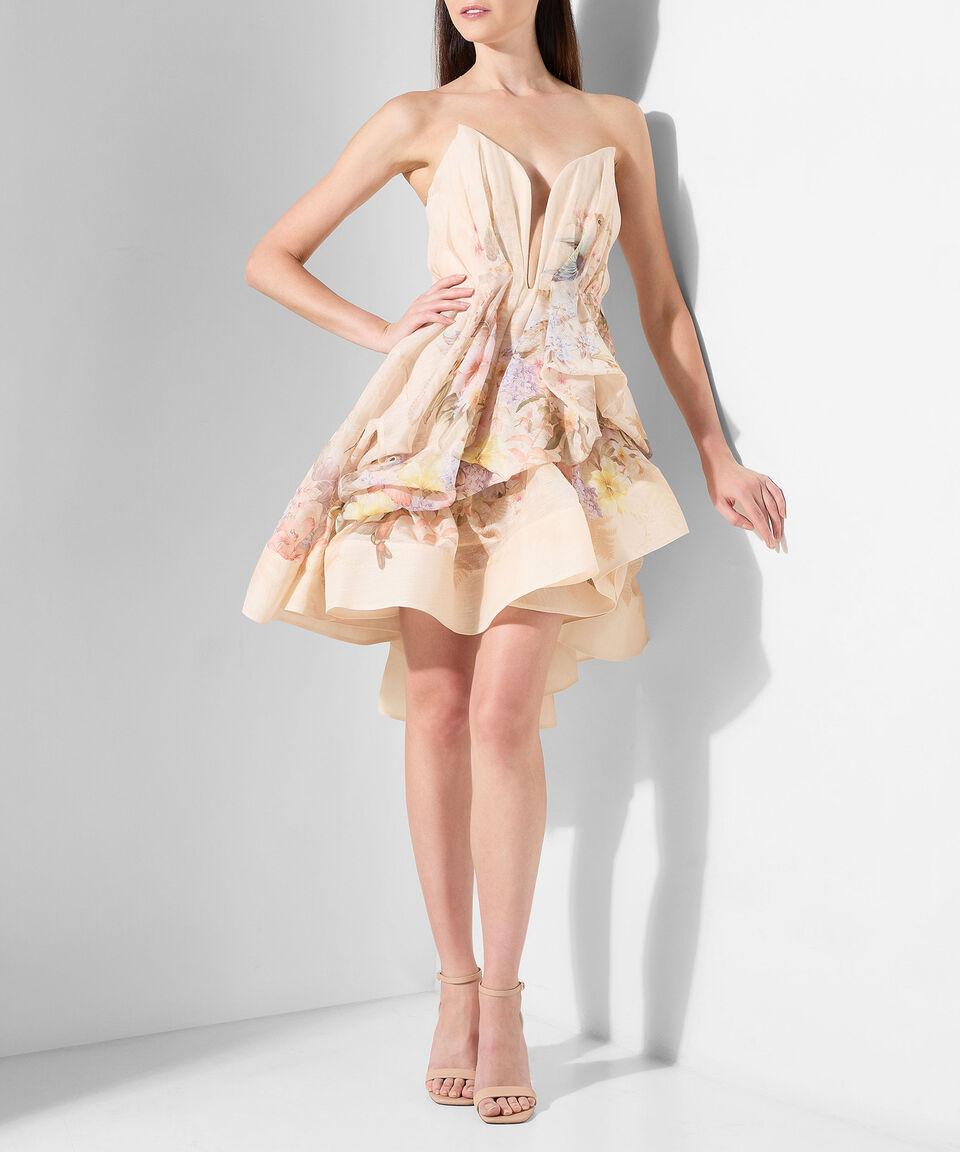 Zimmermann Vestido Corto Con Flores Sin Mangas Mujer
